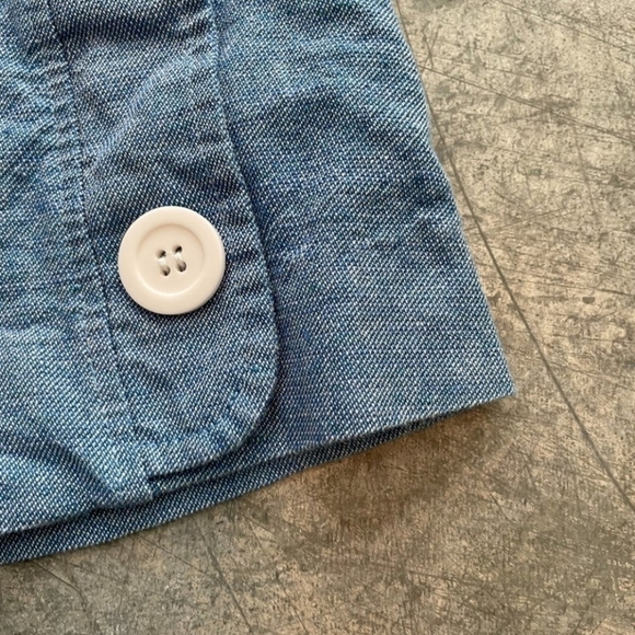 Disney Minnie Mouse Patch Denim Chambray Skirt Skort Girl's Large 10-12 EUC - Picture 5 of 10